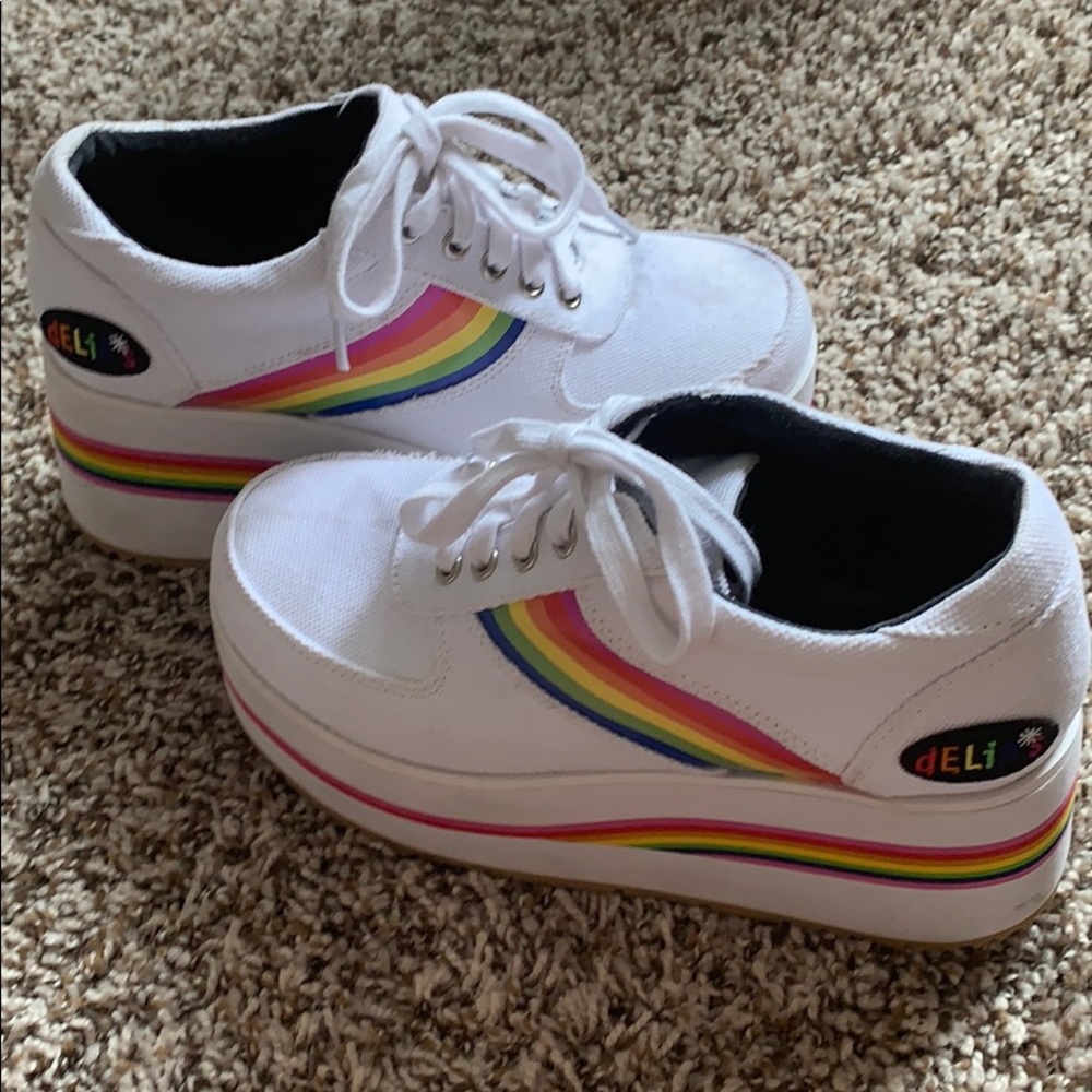 Delia’s by dolls kills rainbow platforms
